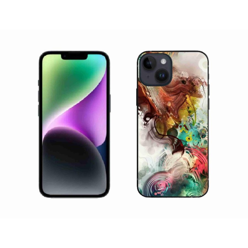 Gélový kryt mmCase na mobil iPhone 14 - abstrakt 1