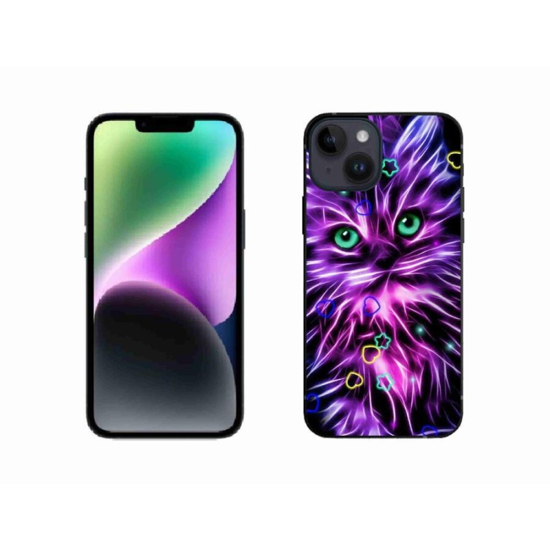 Gélový kryt mmCase na mobil iPhone 14 - abstraktná mačka