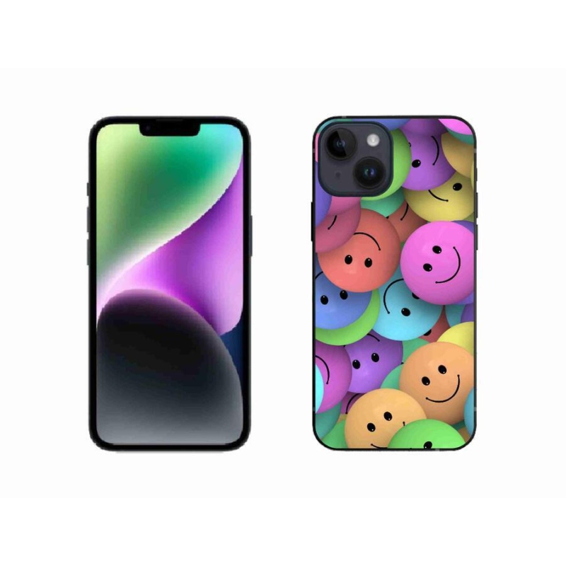Gélový kryt mmCase na mobil iPhone 14 - farební smajlíci