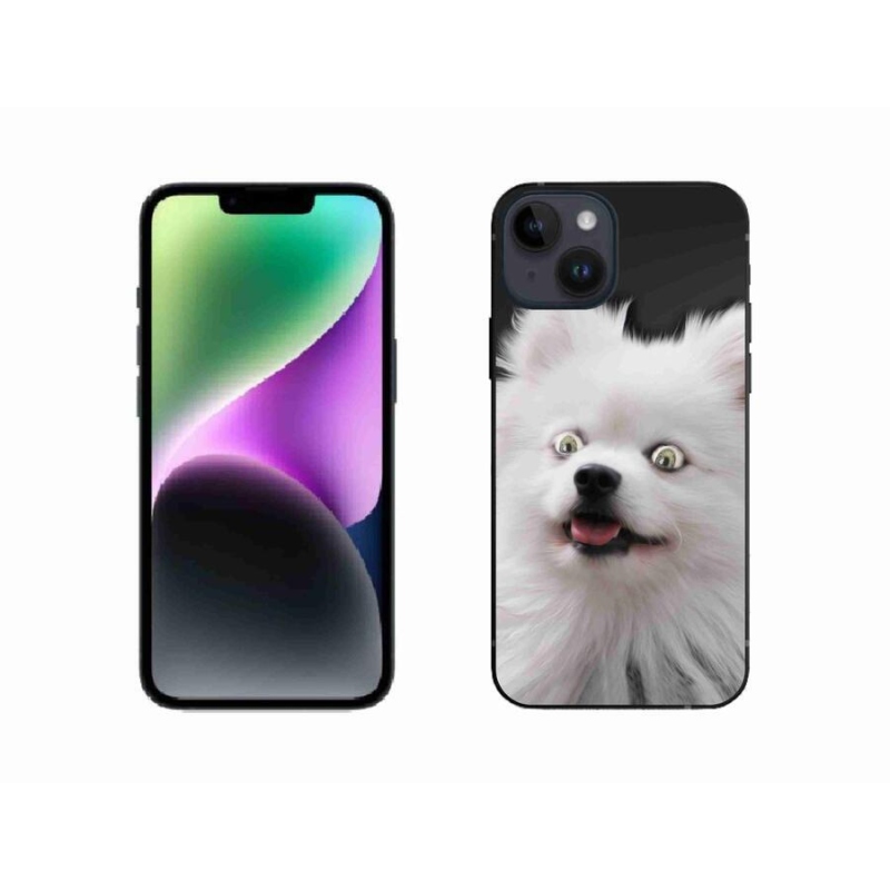 Gélový kryt mmCase na mobil iPhone 14 - biely špic
