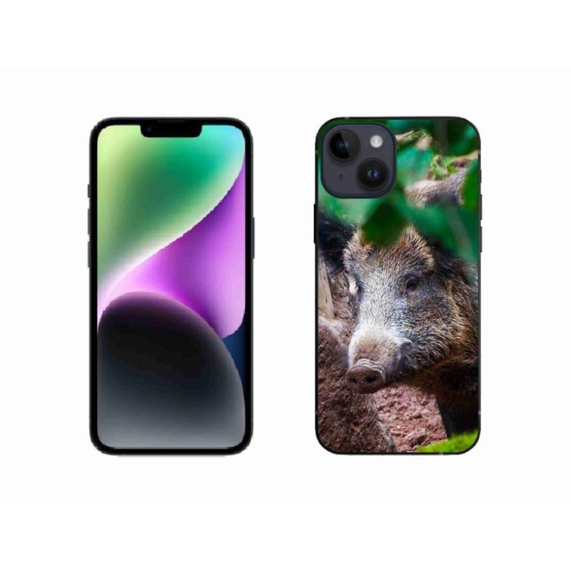 Gélový kryt mmCase na mobil iPhone 14 - divoké prasa