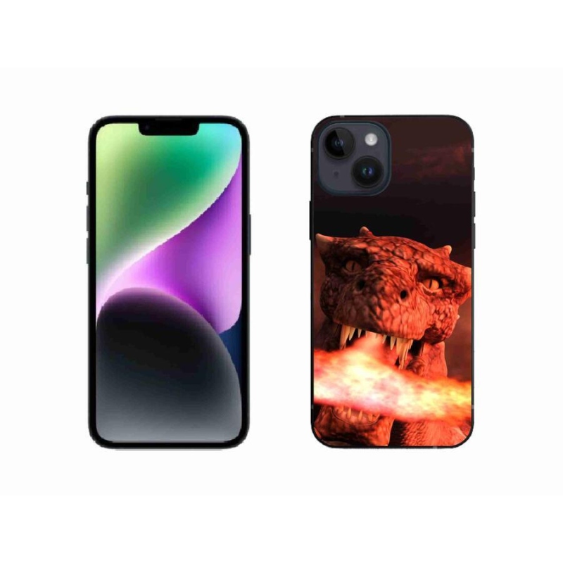 Gélový kryt mmCase na mobil iPhone 14 - drak