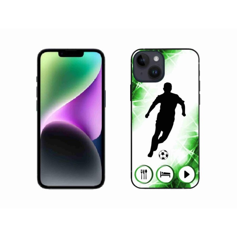 Gélový kryt mmCase na mobil iPhone 14 - futbalista