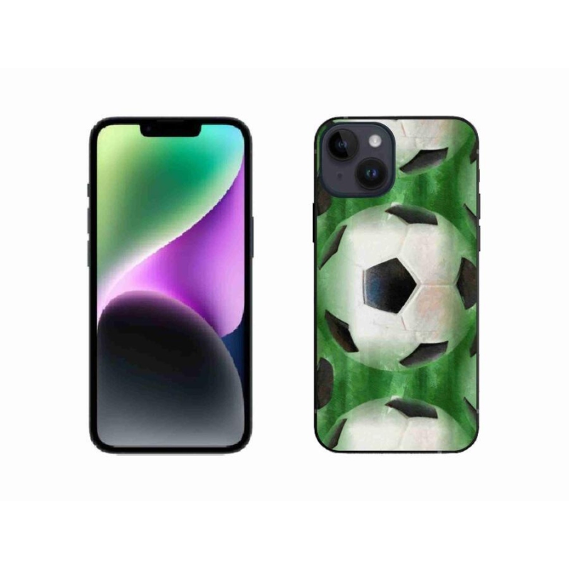 Gélový kryt mmCase na mobil iPhone 14 - futbalová lopta