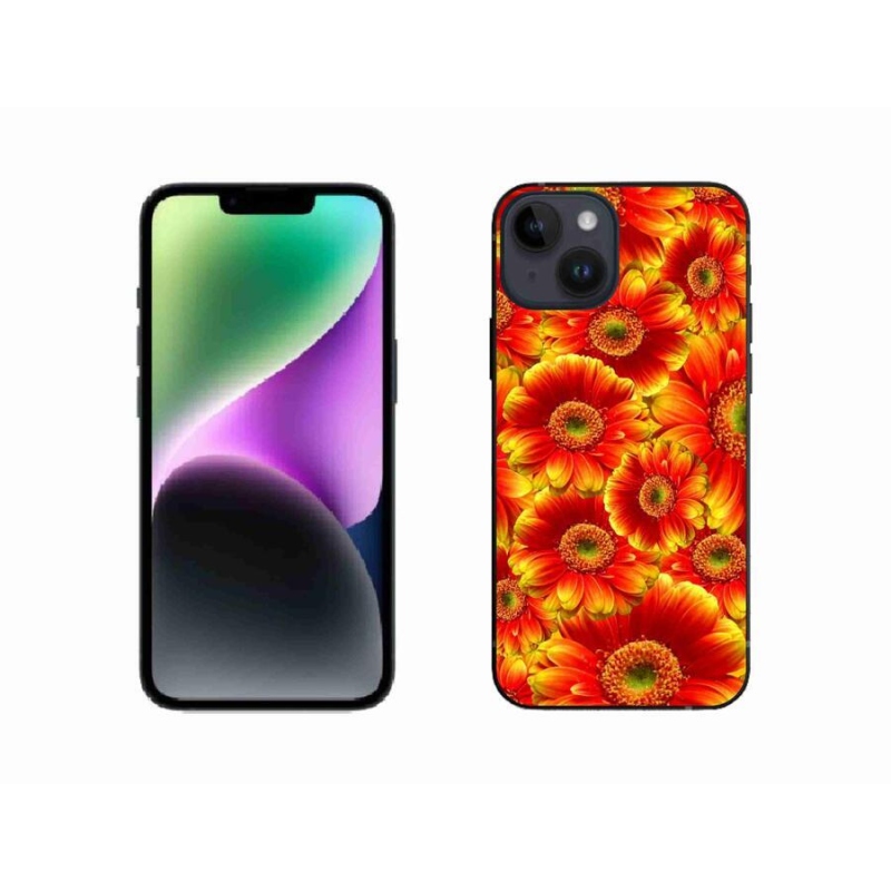 Gélový kryt mmCase na mobil iPhone 14 - gerbera 1