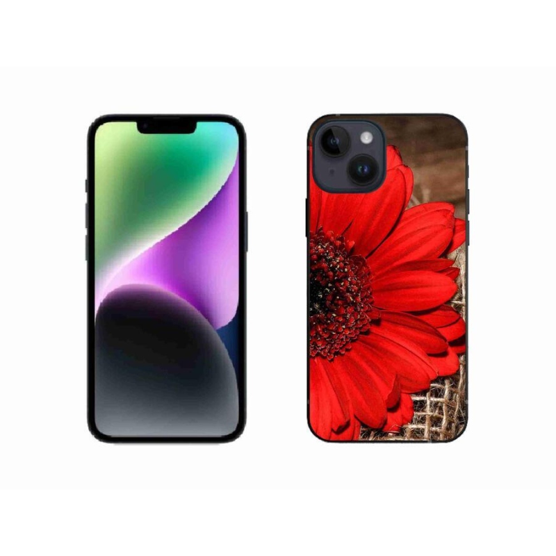 Gélový kryt mmCase na mobil iPhone 14 - gerbera