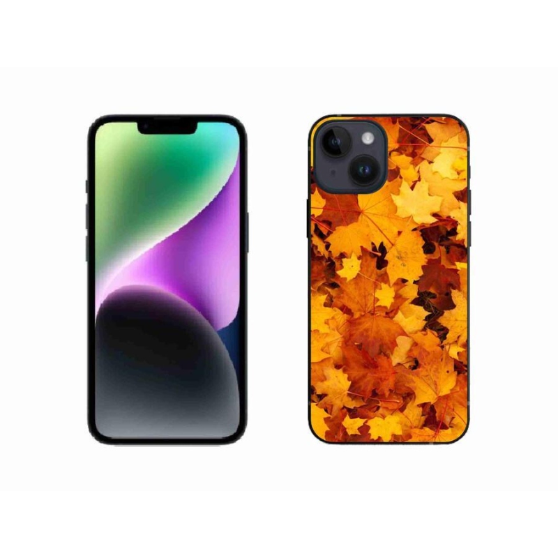 Gélový kryt mmCase na mobil iPhone 14 - javorové listy