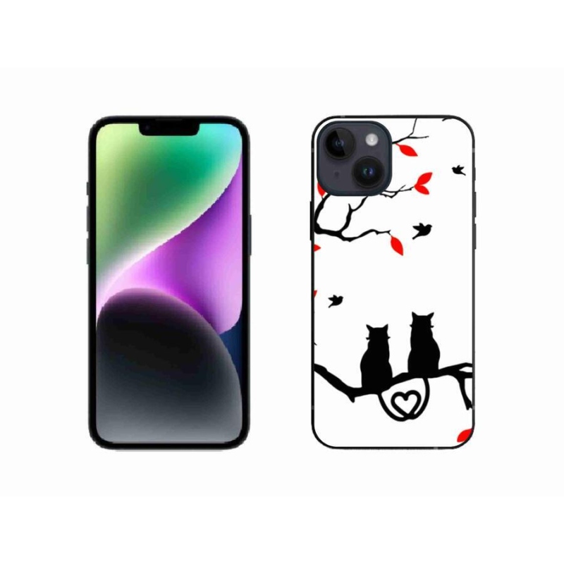 Gélový kryt mmCase na mobil iPhone 14 - mačacia láska