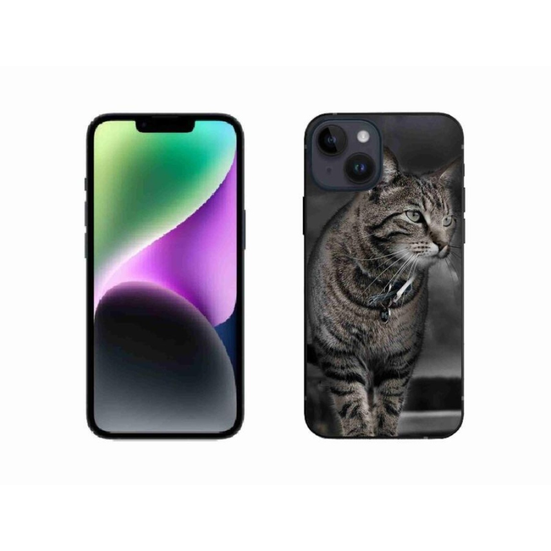 Gélový kryt mmCase na mobil iPhone 14 - mačka