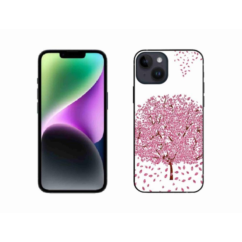 Gélový kryt mmCase na mobil iPhone 14 - kreslený strom s listami