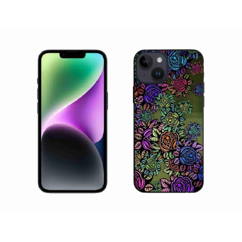 Gélový kryt mmCase na mobil iPhone 14 - kvety 6