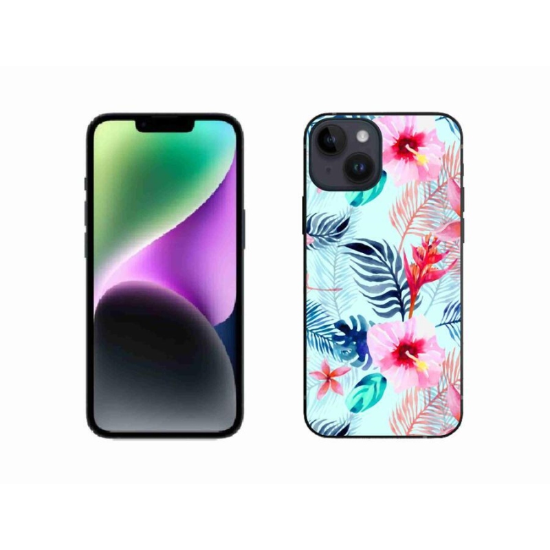 Gélový kryt mmCase na mobil iPhone 14 - kvety