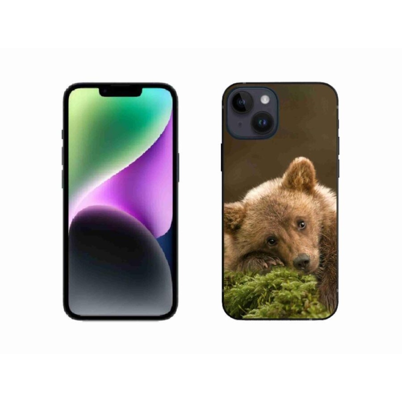Gélový kryt mmCase na mobil iPhone 14 - medveď