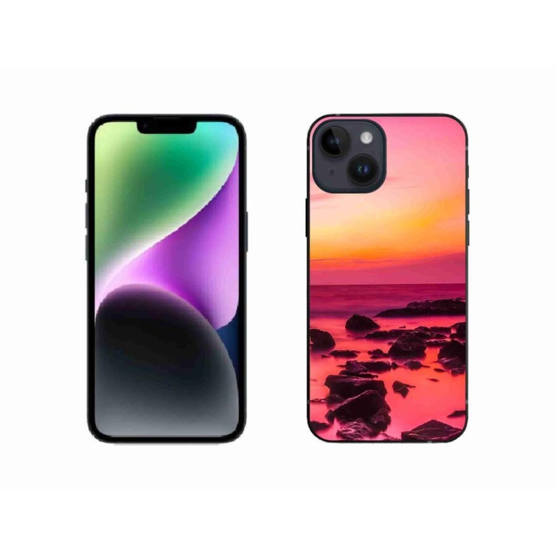 Gélový kryt mmCase na mobil iPhone 14 - more a žiara