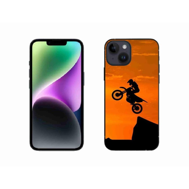 Gélový kryt mmCase na mobil iPhone 14 - motocross
