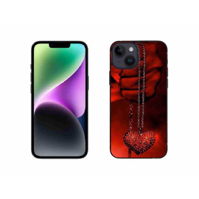 Gélový kryt mmCase na mobil iPhone 14 - náhrdelník