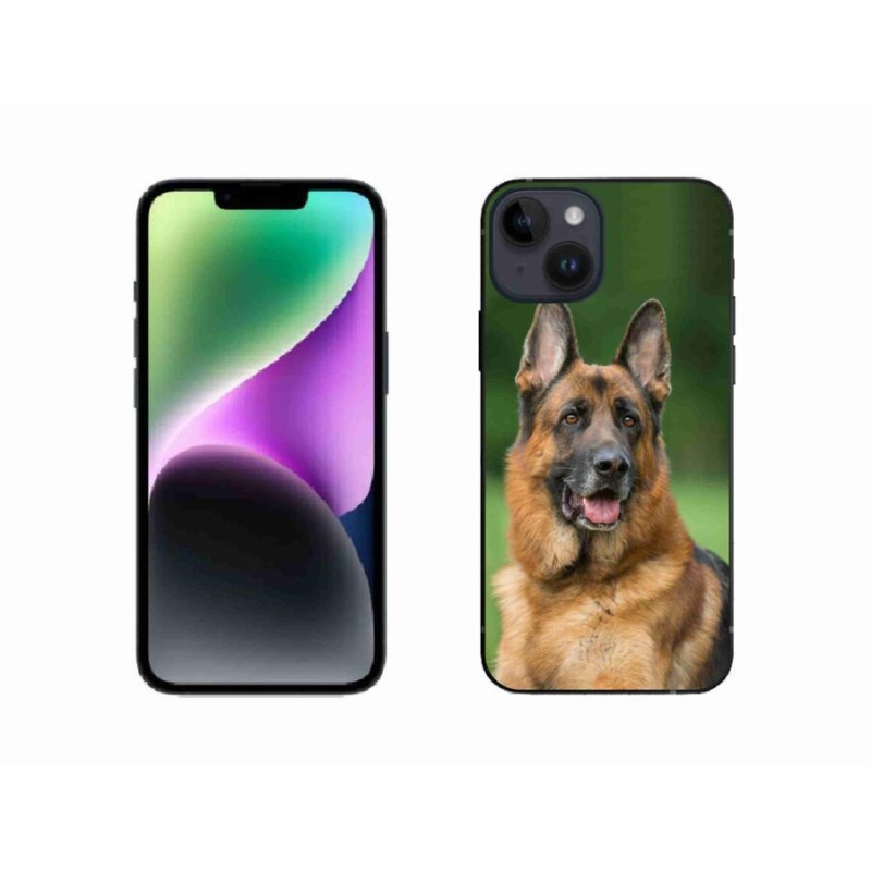 Gélový kryt mmCase na mobil iPhone 14 - nemecký ovčiak