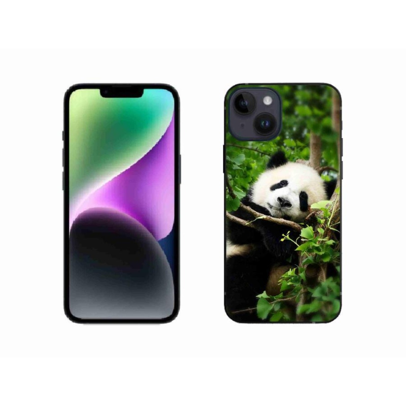 Gélový kryt mmCase na mobil iPhone 14 - panda
