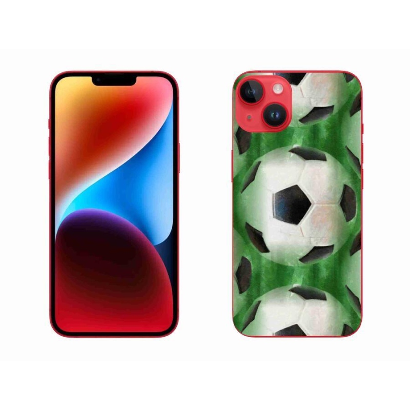 Gélový kryt mmCase na mobil iPhone 14 Plus - futbalová lopta