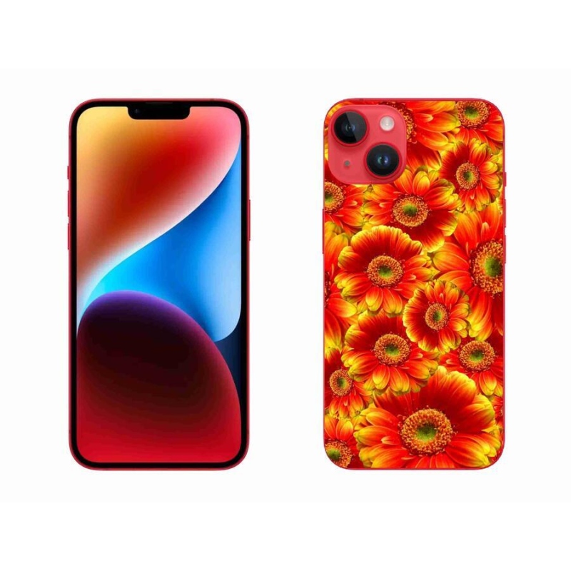 Gélový kryt mmCase na mobil iPhone 14 Plus - gerbera 1