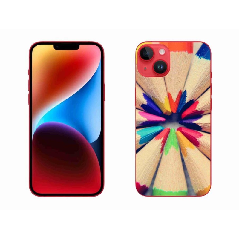 Gélový kryt mmCase na mobil iPhone 14 Plus - pastelky