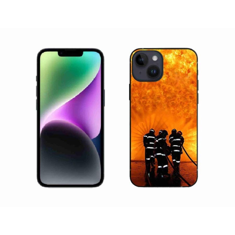 Gélový kryt mmCase na mobil iPhone 14 - požiar