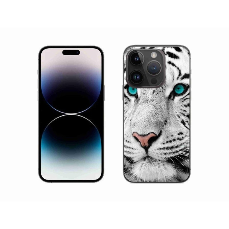 Gélový kryt mmCase na mobil iPhone 14 Pro 6.1 - biely tiger