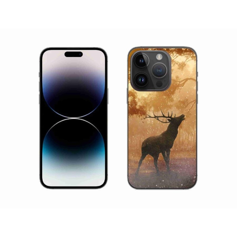 Gélový kryt mmCase na mobil iPhone 14 Pro 6.1 - jeleň v ruji