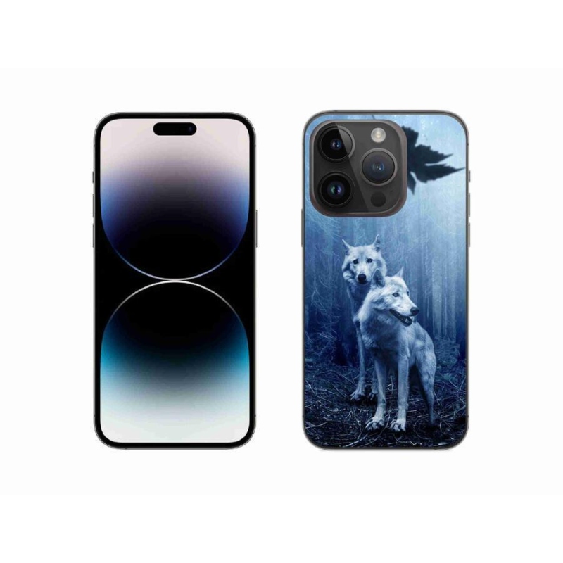 Gélový kryt mmCase na mobil iPhone 14 Pro 6.1 - vlci v lese