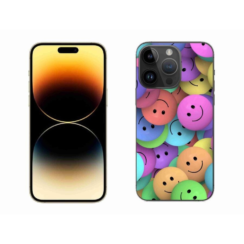 Gélový kryt mmCase na mobil iPhone 14 Pro Max 6.7 - farební smajlíci