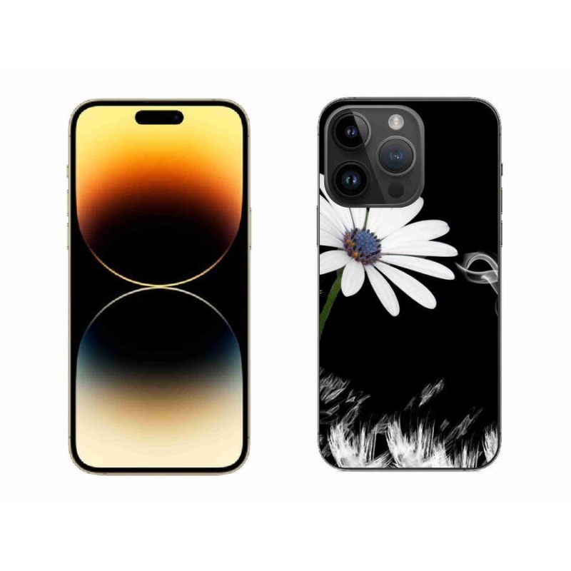 Gélový kryt mmCase na mobil iPhone 14 Pro Max 6.7 - biela kvetina