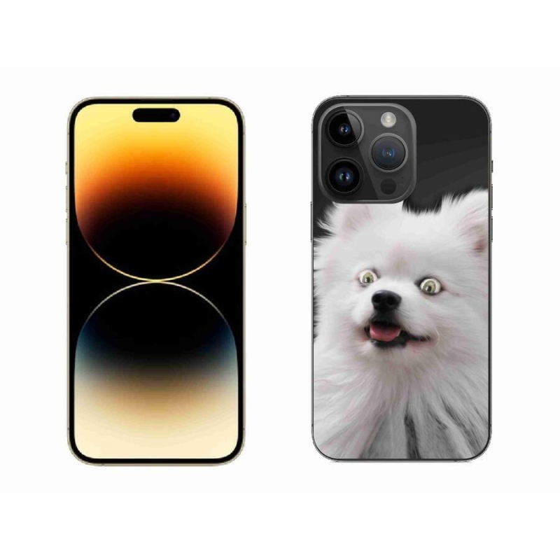 Gélový kryt mmCase na mobil iPhone 14 Pro Max 6.7 - biely špic