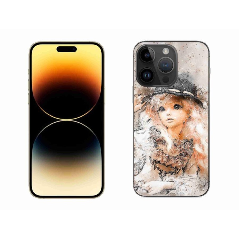 Gélový kryt mmCase na mobil iPhone 14 Pro Max 6.7 - dievčatko s klobúkom