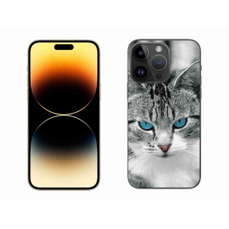 Gélový kryt mmCase na mobil iPhone 14 Pro Max 6.7 - mačacie pohľad 1