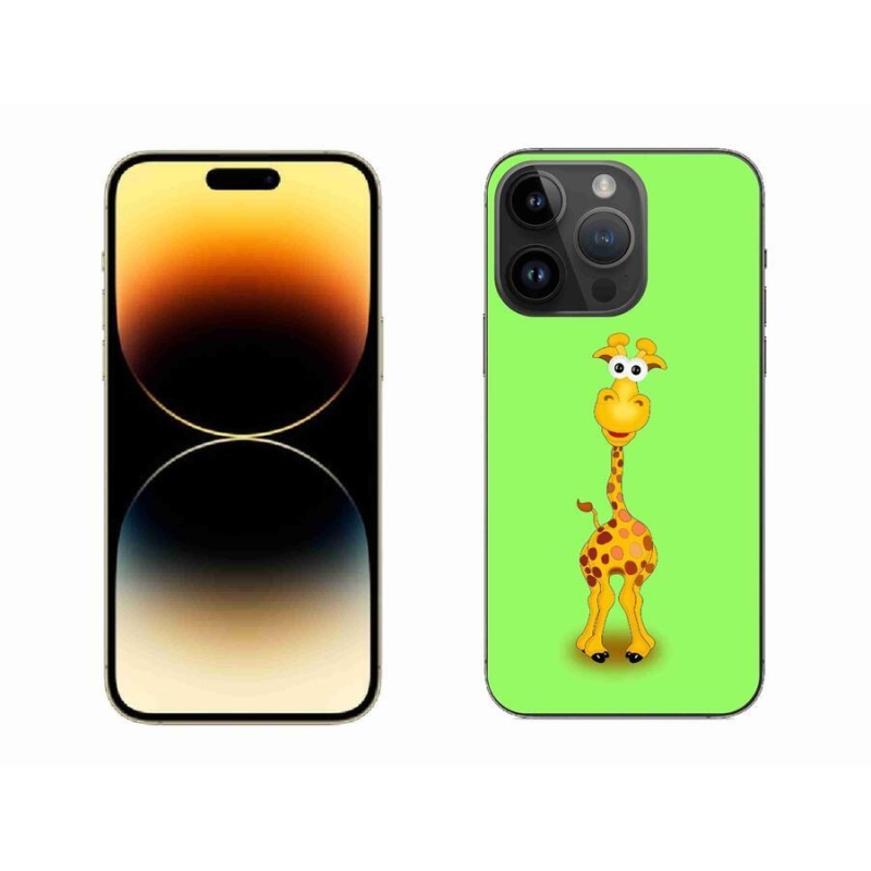 Gélový kryt mmCase na mobil iPhone 14 Pro Max 6.7 - kreslená žirafa