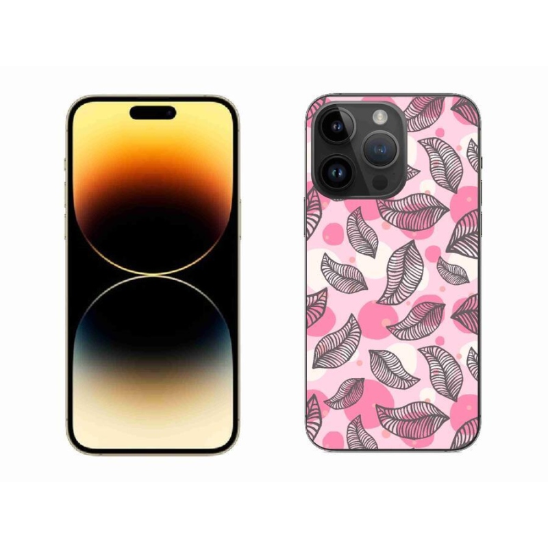 Gélový kryt mmCase na mobil iPhone 14 Pro Max 6.7 - kreslené padajúce listy