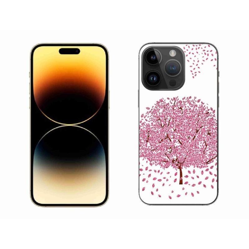 Gélový kryt mmCase na mobil iPhone 14 Pro Max 6.7 - kreslený strom s listami