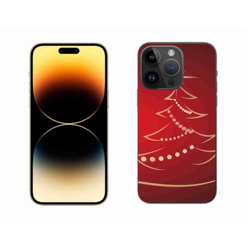 Gélový kryt mmCase na mobil iPhone 14 Pro Max 6.7 - kreslený vianočný stromček