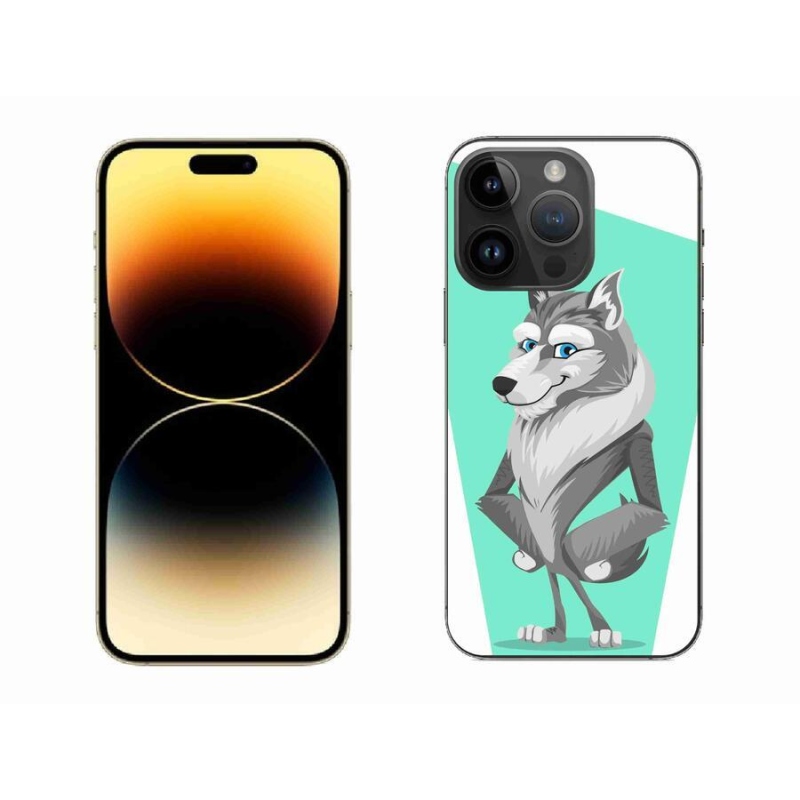 Gélový kryt mmCase na mobil iPhone 14 Pro Max 6.7 - kreslený vlk