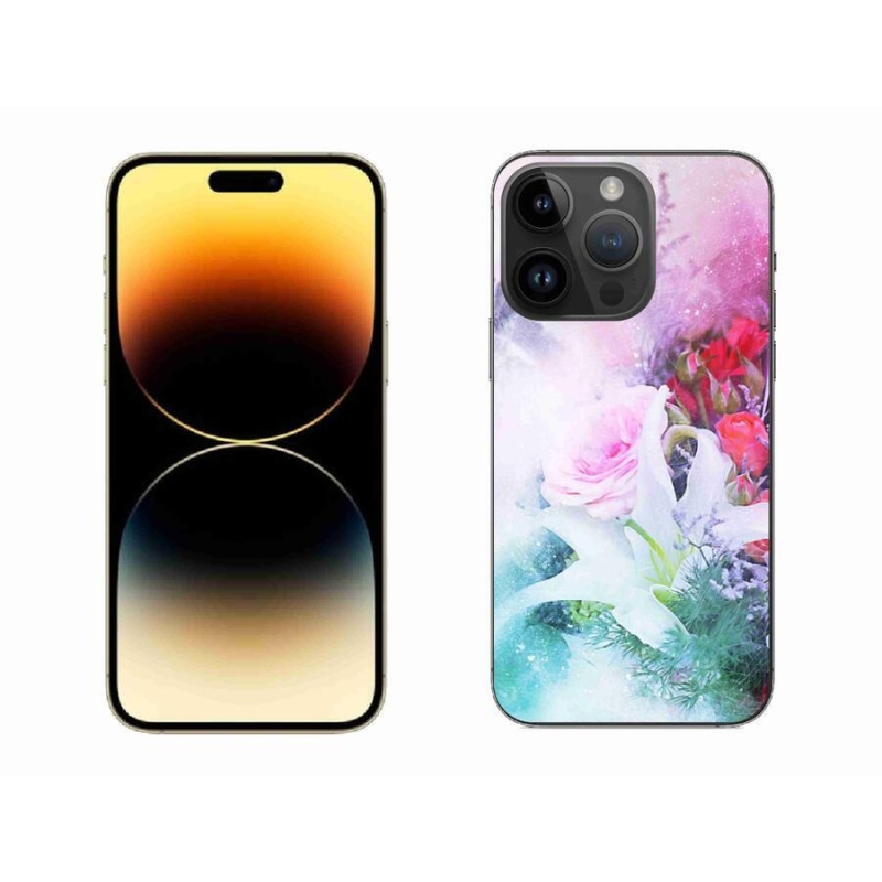 Gélový kryt mmCase na mobil iPhone 14 Pro Max 6.7 - kvety 4