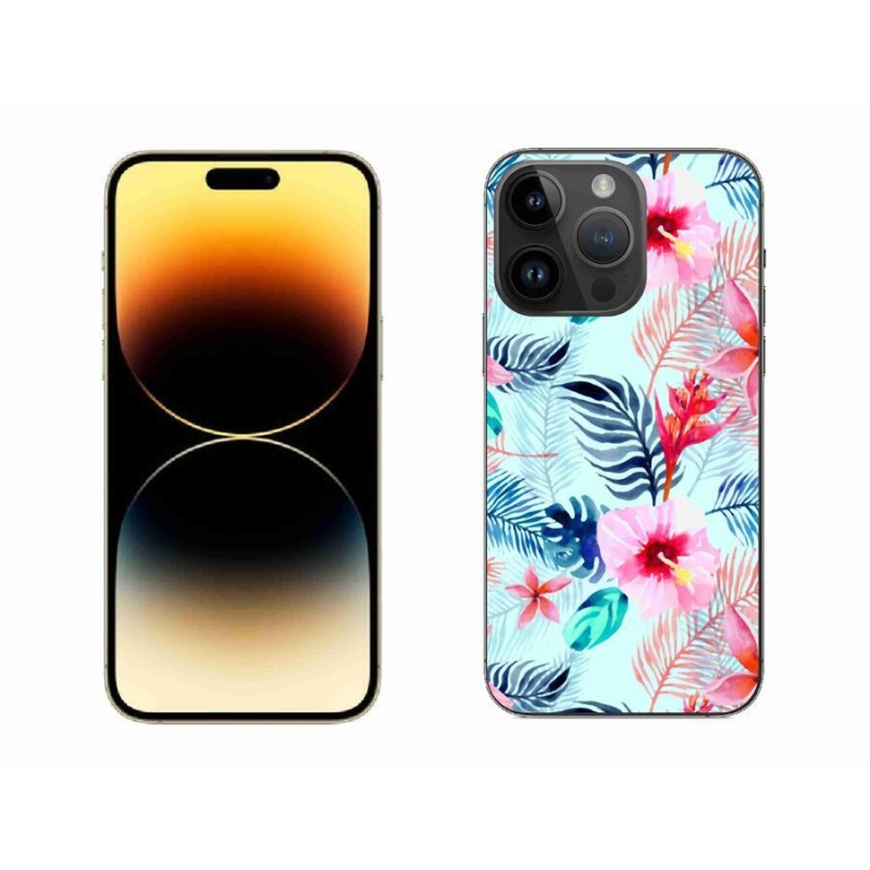 Gélový kryt mmCase na mobil iPhone 14 Pro Max 6.7 - kvety
