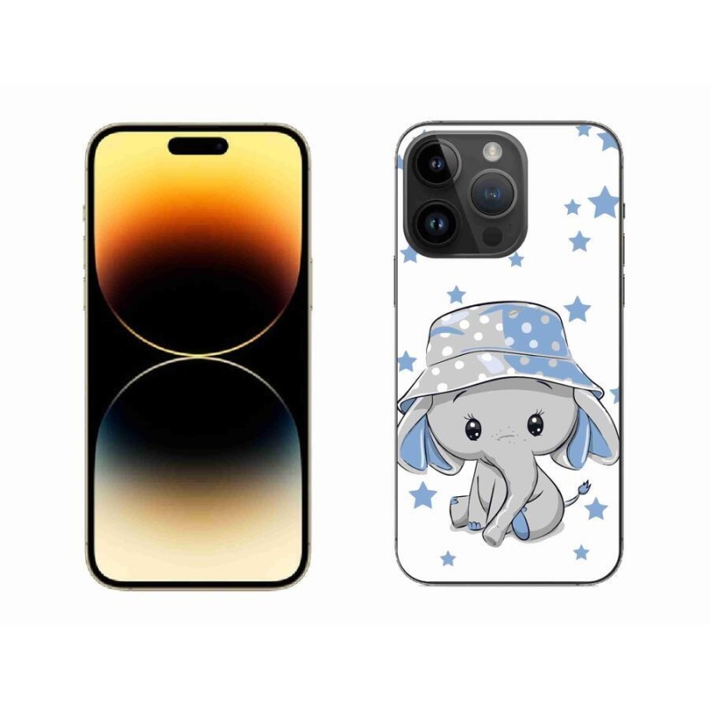 Gélový kryt mmCase na mobil iPhone 14 Pro Max 6.7 - modrý slon