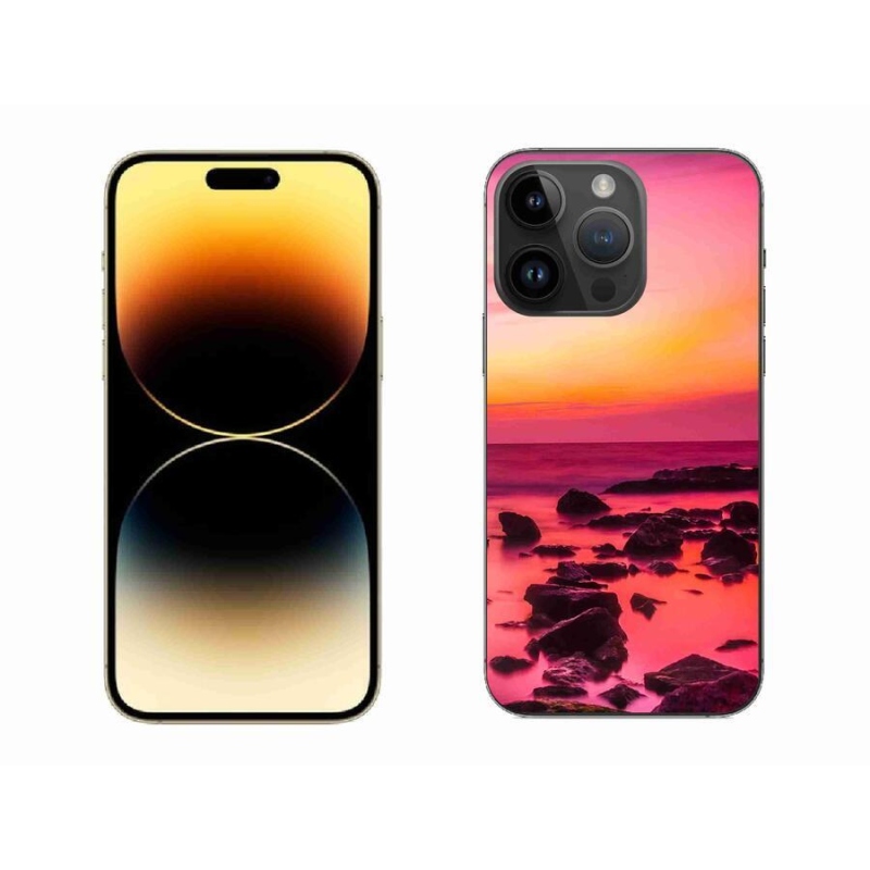 Gélový kryt mmCase na mobil iPhone 14 Pro Max 6.7 - more a žiara