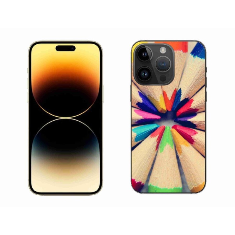 Gélový kryt mmCase na mobil iPhone 14 Pro Max 6.7 - pastelky