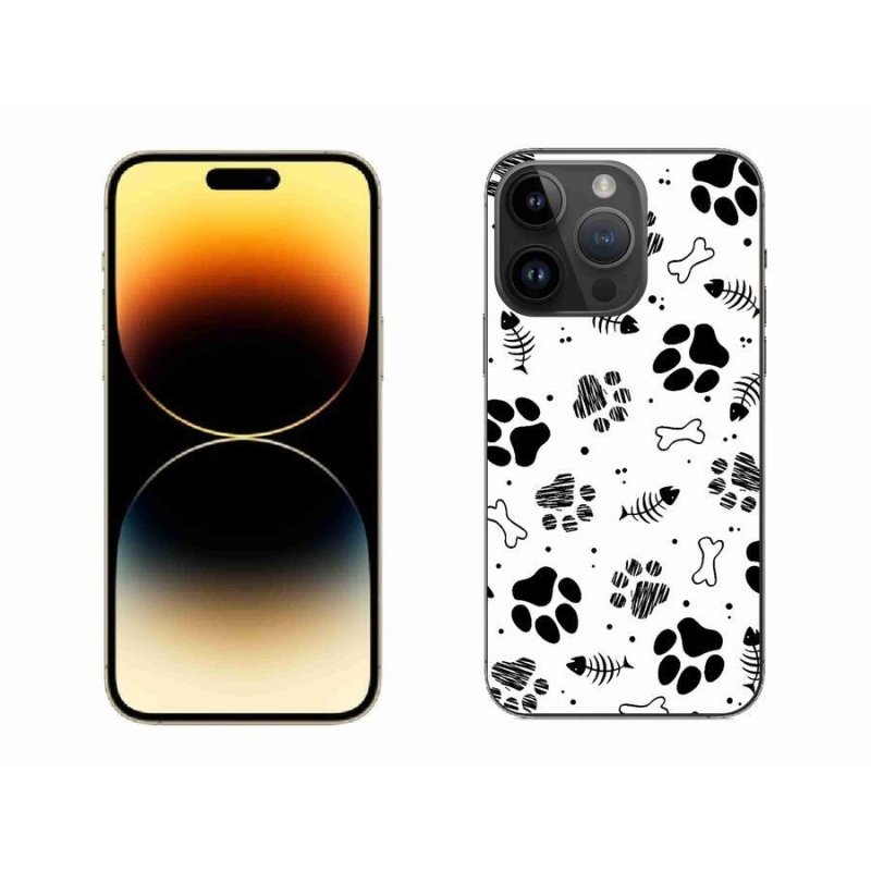 Gélový kryt mmCase na mobil iPhone 14 Pro Max 6.7 - psie labky 1