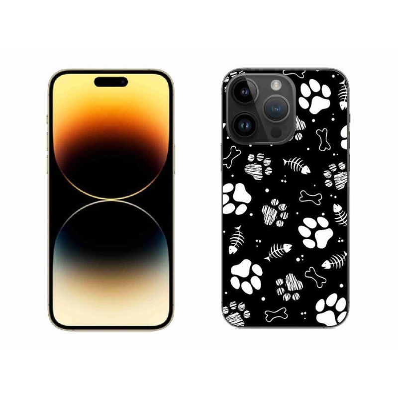 Gélový kryt mmCase na mobil iPhone 14 Pro Max 6.7 - psie labky