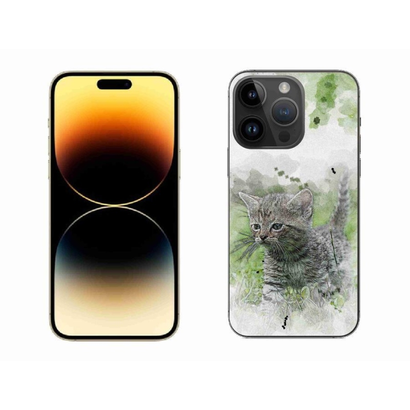 Gélový kryt mmCase na mobil iPhone 14 Pro Max 6.7 - roztomilé mačiatko 1