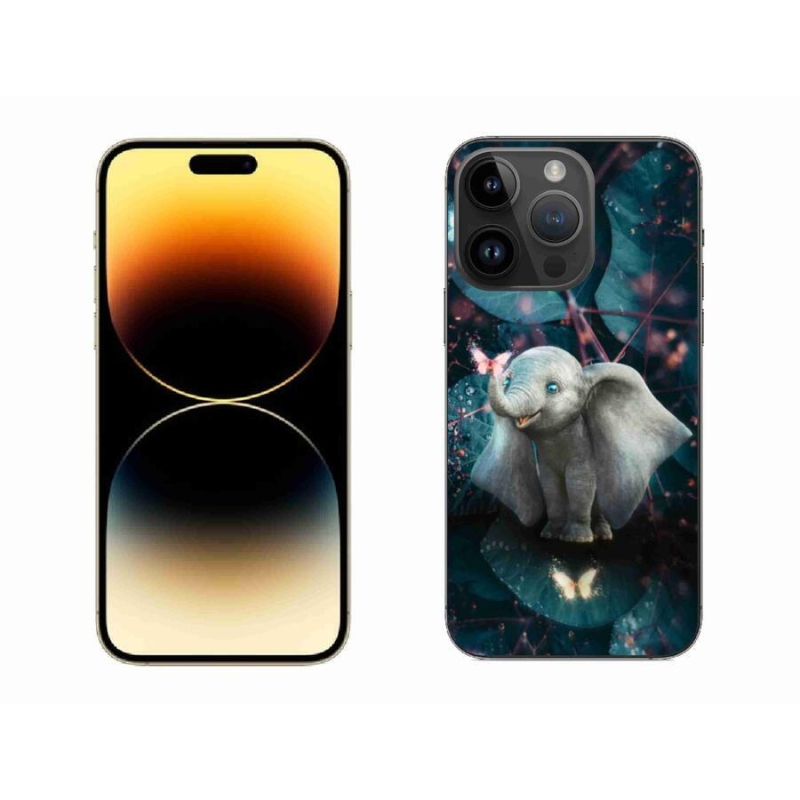 Gélový kryt mmCase na mobil iPhone 14 Pro Max 6.7 - roztomilý slon