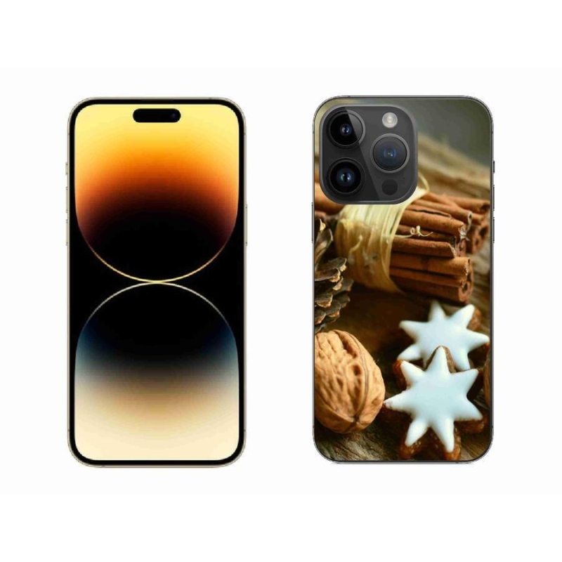 Gélový kryt mmCase na mobil iPhone 14 Pro Max 6.7 - škorica a perníčky