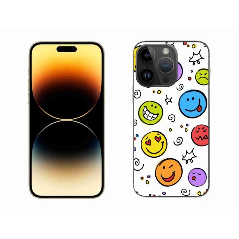 Gélový kryt mmCase na mobil iPhone 14 Pro Max 6.7 - smajlíci